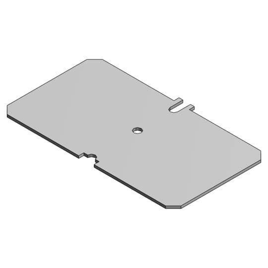 Steel City® P-60-QB Blank Receptacle Face Plate, Steel