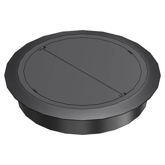 Steel City® P-62-CP-AS 1-Piece Non-Metallic Carpet Cover Plate With Molded Support Ribs, 5-11/16 in Dia, Polycarbonate