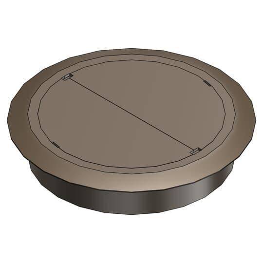 Steel City® MopTite™ P-62-CP-BRN 1-Piece Non-Metallic Carpet Cover Plate, 5-11/16 in Dia, Polycarbonate