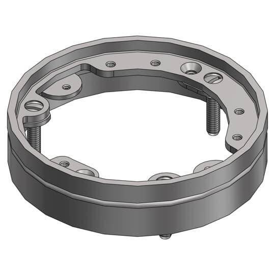 Steel City® P-62-TAR-AL Recessed Service Flange and Adjustment Ring, Aluminum
