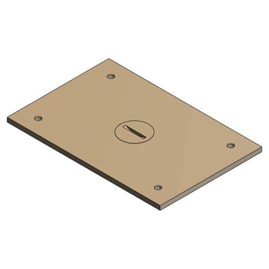Steel City® MopTite™ P-64-1/2 Cover Plate, 4-1/2 in L x 3 in W, Brass