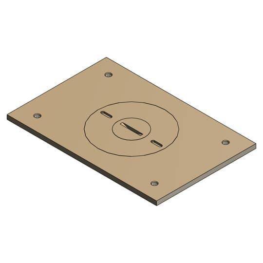Steel City® MopTite™ P-64-1/2-2 Cover Plate, 4-1/2 in L x 3 in W, Brass