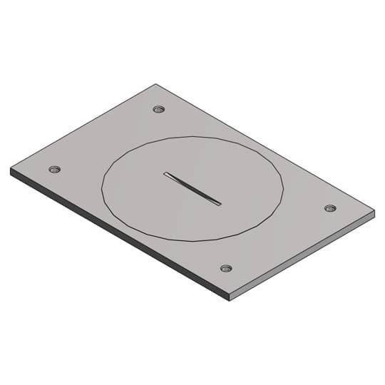 Steel City® MopTite™ P-64-2-5/8-AL Cover Plate, 4-1/2 in L x 3 in W, Aluminum