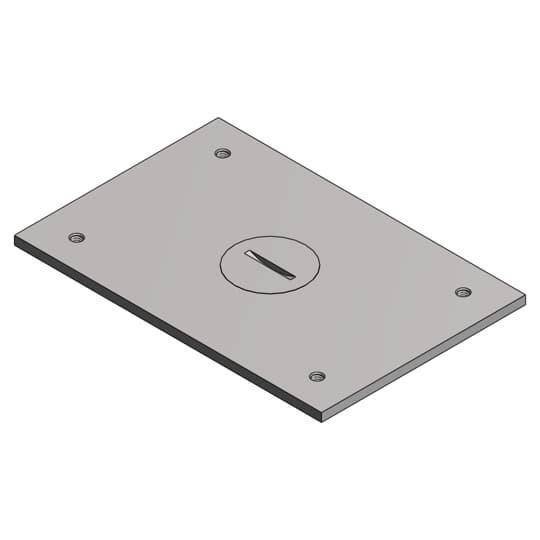 Steel City® MopTite™ P-64-3/4-AL Cover Plate, 4-1/2 in L x 3 in W, Aluminum