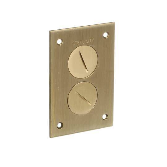 Steel City® MopTite™ P-64-DU Cover Plate, 4-1/2 in L x 3 in W, Brass