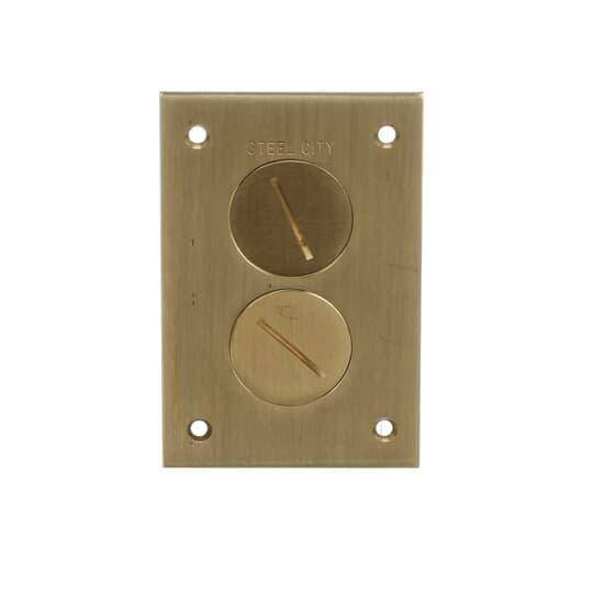 Steel City® MopTite™ P-64-DU Cover Plate, 4-1/2 in L x 3 in W, Brass