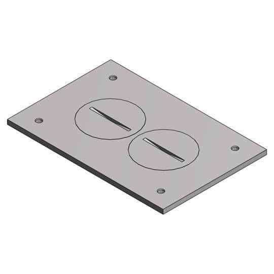 Steel City® MopTite™ P-64-DU-AL Cover Plate, 4-1/2 in L x 3 in W, Aluminum
