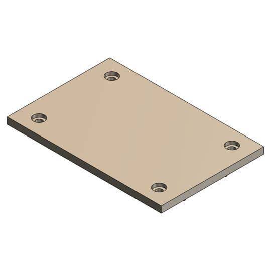 Steel City® P-64-P-BP-BGE Floor Box Cover, Blank Cover, Plastic
