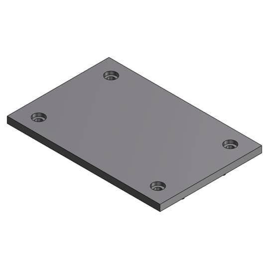 Steel City® MopTite™ P-64-P-BP-GRY Blank Non-Metallic Floor Box Cover, 4-1/2 in L x 3 in W