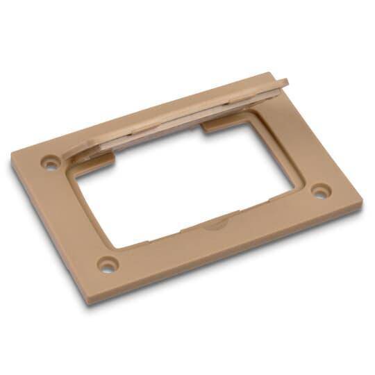 Steel City® MopTite™ P-64-P-URC-BGE Non-Metallic Universal Floor Box Cover, 4-1/2 in L x 3 in W, Plastic