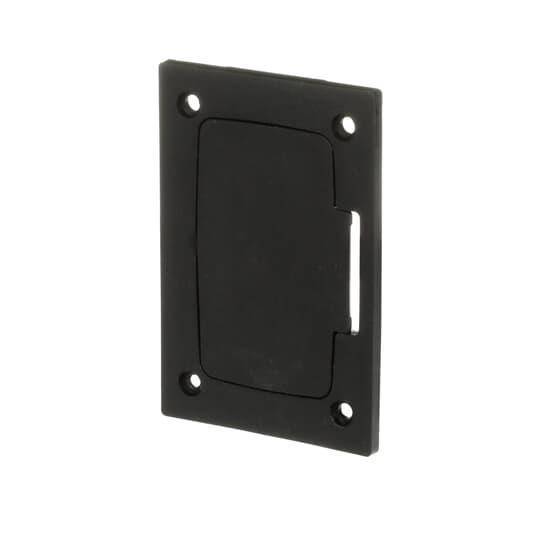 Steel City® MopTite™ P-64-P-URC-BLK Non-Metallic Universal Floor Box Cover, 4-1/2 in L x 3 in W, Plastic
