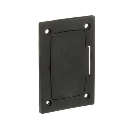 Steel City® MopTite™ P-64-P-URC-BLK Non-Metallic Universal Floor Box Cover, 4-1/2 in L x 3 in W, Plastic