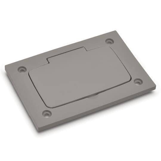 Steel City® MopTite® P-64-P-URC-GRY Non-Metallic Universal Floor Box Cover, 4-1/2 in L x 3 in W, Plastic
