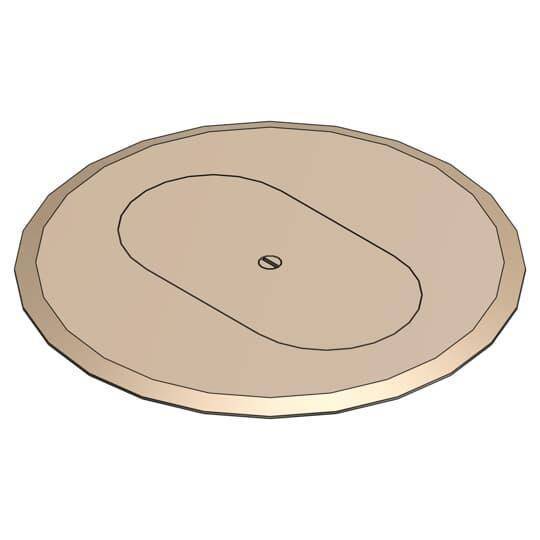 Steel City® MopTite™ P-68-DRC-BGE Non-Metallic Carpet Plate and Cover, 6 in Dia, Polycarbonate