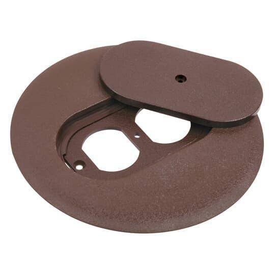 Steel City® MopTite™ P-68-DRC-BRN Non-Metallic Carpet Plate and Cover, 6 in Dia, Polycarbonate