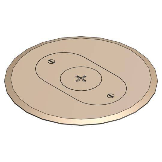 Steel City® MopTite™ P-68-FSC-BGE Non-Metallic Carpet Plate With 1 in NPS Screw Plug, 6 in Dia, Polycarbonate