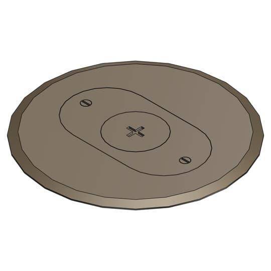 Steel City® MopTite™ P-68-FSC-BRN Non-Metallic Carpet Plate With 1 in NPS Screw Plug, 6 in Dia, Polycarbonate