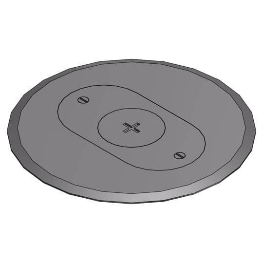 Steel City® MopTite™ P-68-FSC-GRY Non-Metallic Carpet Plate With 1 in NPS Screw Plug, 6 in Dia, Polycarbonate