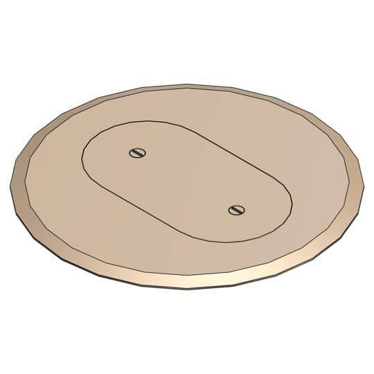 Steel City® MopTite™ P-68-SRC-BGE Non-Metallic Carpet Plate and Cover, 6 in Dia, Polycarbonate