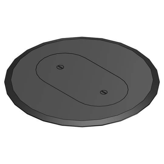 Steel City® MopTite™ P-68-SRC-BLK Non-Metallic Carpet Plate and Cover, 6 in Dia, Polycarbonate