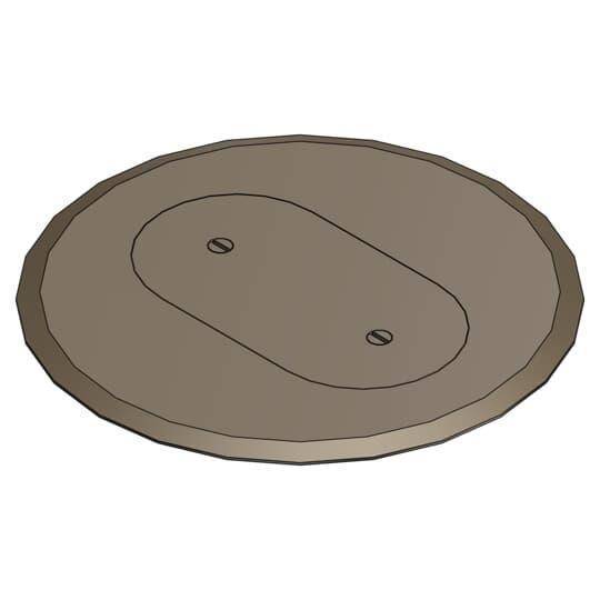 Steel City® MopTite™ P-68-SRC-BRN Non-Metallic Carpet Plate and Cover, 6 in Dia, Polycarbonate