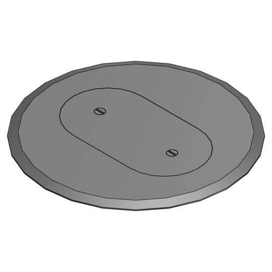 Steel City® MopTite™ P-68-SRC-GRY Non-Metallic Carpet Plate and Cover, 6 in Dia, Polycarbonate