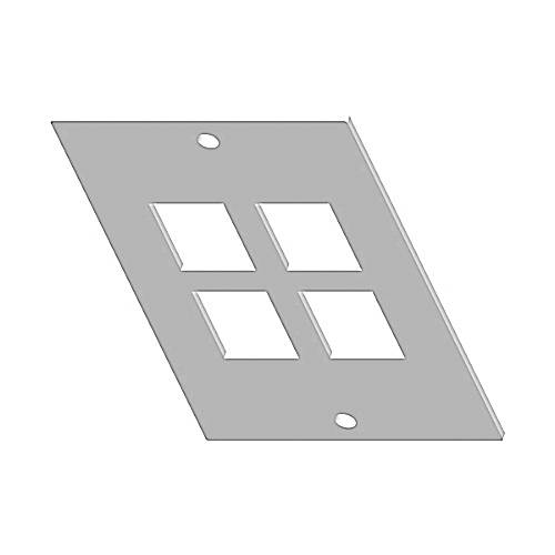 Steel City® RPT8-CDP-KEYSTONE Center Device Plate Keystone Kit, For Use With Recessed Poke-Through Systems and Keystone, Steel