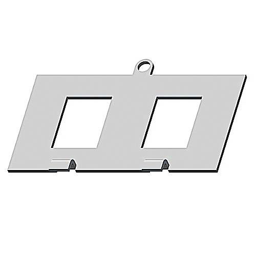 Steel City® RPT8-ODP-KEYSTONE Outer Device Plate Keystone Kit, For Use With Recessed Poke-Through Systems and Keystone, Steel