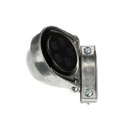 Steel City® SH-103 Clamp-On Service Cable Cap, 1 in, (5) 7/16 in, 1/2 in Hole, For Use With EMT/Rigid/IMC Conduits, Aluminum