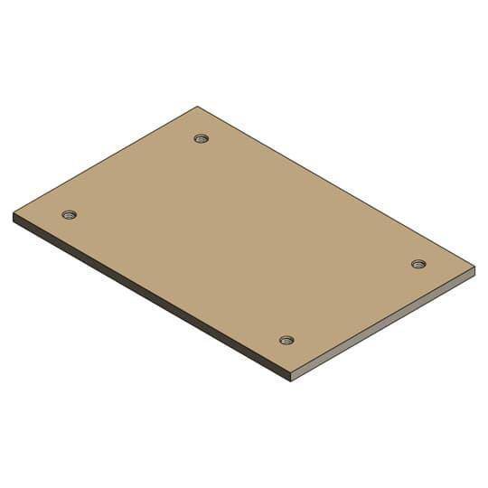 Steel City® SPP64BLANKWMTH Flush Service Blank Plate, Brass