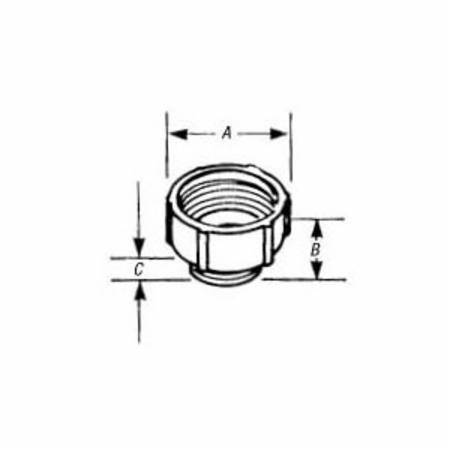 T&B® 1245 Male Threaded Conduit Enlarger, 1/2 to 3/4 in, For Use With Rigid/IMC Conduits, DuraPlate®