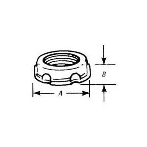 T&B® 126 Metallic Conduit Bushing, 1-1/2 in Trade, Steel, Zinc Plated