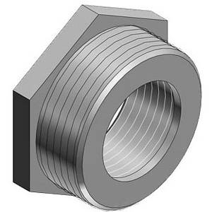 T&B® 1250-TB Female Threaded Conduit Reducer, 3/4 to 1/2 in, For Use With Rigid/IMC Conduits, Malleable Iron