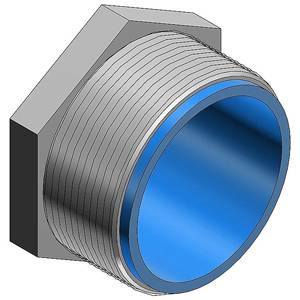 T&B® CHASE® 1942 Bushed Conduit Nipple, 1/2 in, For Use With Rigid/IMC Conduits, Steel, Chromate Coated/Electro-Zinc Plated