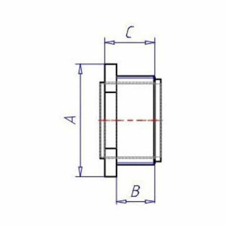 T&B® CHASE® 1942 Bushed Conduit Nipple, 1/2 in, For Use With Rigid/IMC Conduits, Steel, Chromate Coated/Electro-Zinc Plated