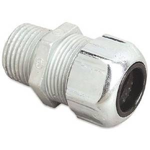 T&B® 2116-TB Underground Feeder Service Entrance Cable Connector, 1/2 in Knockout, 0.235 x 0.5 in Clamp Opening, Die Cast Zinc