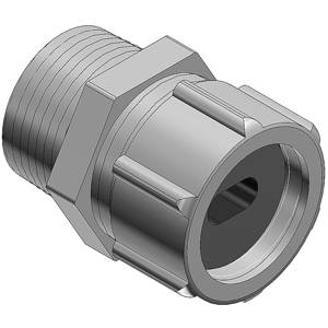T&B® 2116-TB Underground Feeder Service Entrance Cable Connector, 1/2 in Knockout, 0.235 x 0.5 in Clamp Opening, Die Cast Zinc
