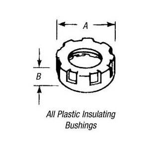 T&B® 227 Non-Metallic Conduit Bushing, 2 in Trade, Plastic
