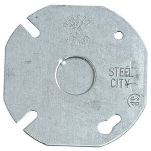3-1/2" Dia, Flat, Thomas & Betts Corporation 24-C-6 Octagon Box Cover