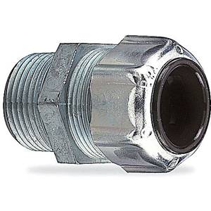 T&B® 2523 Ranger® Liquidtight Strain Relief Cord Connector, 1/2 in Trade, 0.45 to 0.56 in Cable Openings, Die Cast Zinc, Zinc Plated