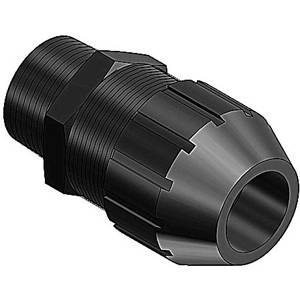 T&B® Black Beauty® 2671 Liquidtight Strain Relief Cord Connector, 3/8 in Trade, 0.125 to 0.275 in Cable Openings, Nylon
