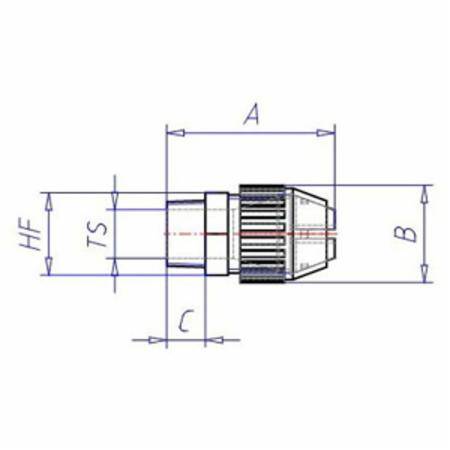 T&B® 2827 Cable Fitting, 1/2 in Trade, 0.4 x 0.19 in to 0.55 x 0.28 in Cable Openings, Nylon