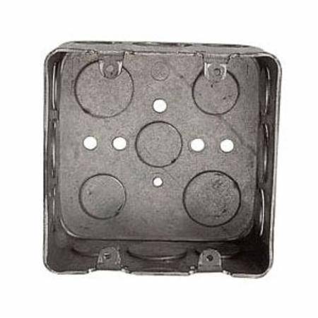 30.3 Cu Inch, 17-Knockout, Thomas & Betts Corporation 2G4D_1/2-3/4 Square Outlet Box