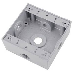 31.8 Cu Inch 5-Hub, Thomas & Betts Corporation 2IH5S2-1 Weatherproof Outlet Box, 2-Gang