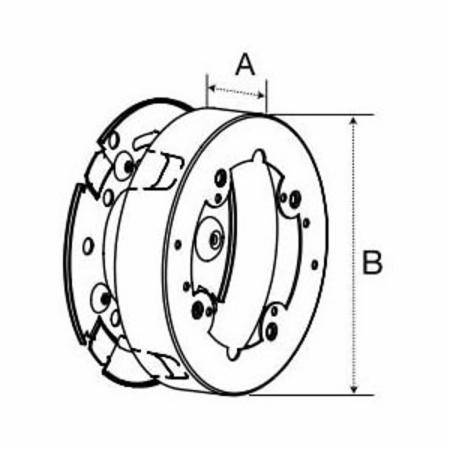 T&B® Tite-Bite® 312 Cable Connector, 2 in Trade, 2 in Knockout, 2.312 to 2.5 in Cable Openings, Malleable Iron, Electro-Zinc Plated