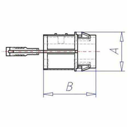 Steel City® 3201-TB Non-Metallic Cable Connector, 1/2 in Trade, 21/32 in Cable Openings, Thermoplastic