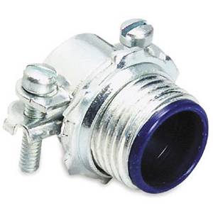 T&B® 3302M-TB 2-Screw Cable Connector, 1/2 in Trade, 0.25 to 0.59 in Cable Openings, Steel, Electro-Zinc Plated