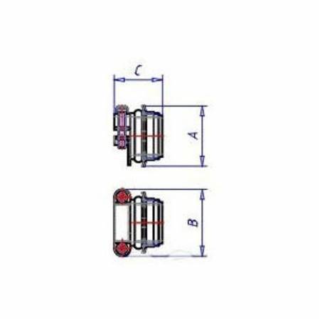 T&B® 3302M-TB 2-Screw Cable Connector, 1/2 in Trade, 0.25 to 0.59 in Cable Openings, Steel, Electro-Zinc Plated