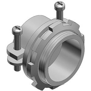 T&B® 3302-TB 2-Screw Non-Insulated Cable Connector With Slotted Screw, 1/2 in Trade, 0.25 to 0.59 in Cable Openings, Steel, Electro-Zinc Plated
