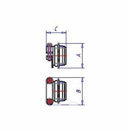 T&B® 3302-TB 2-Screw Non-Insulated Cable Connector With Slotted Screw, 1/2 in Trade, 0.25 to 0.59 in Cable Openings, Steel, Electro-Zinc Plated